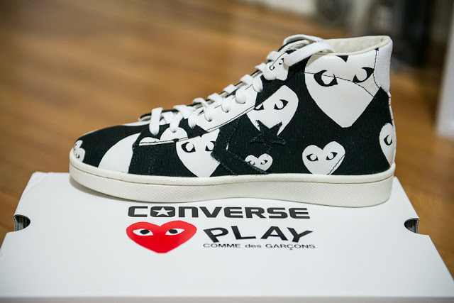 horisont fremsætte Lydig Comme Des Garcons PLAY x Converse Pro Leather Sneakers — SOLIFESTYLE®
