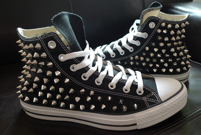 Fashion DIY - COMPLETED Studded Converse High Tops — SOLIFESTYLE®