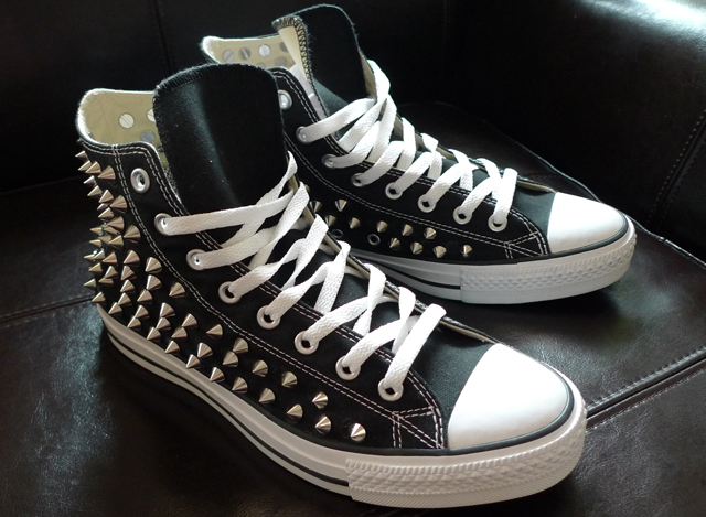 Fashion DIY - COMPLETED Studded Converse High Tops — SOLIFESTYLE®