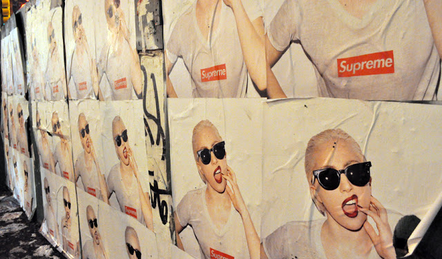 Lady Gaga for Supreme Posters in SoHo, NYC — SOLIFESTYLE®