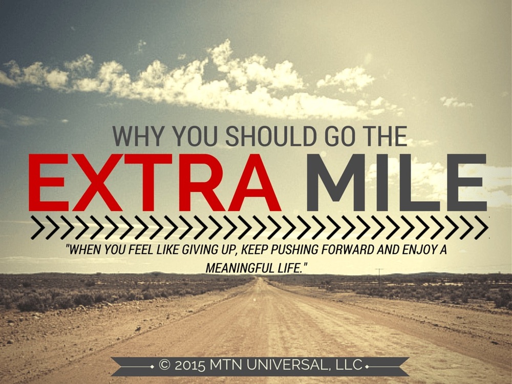 travel the extra mile