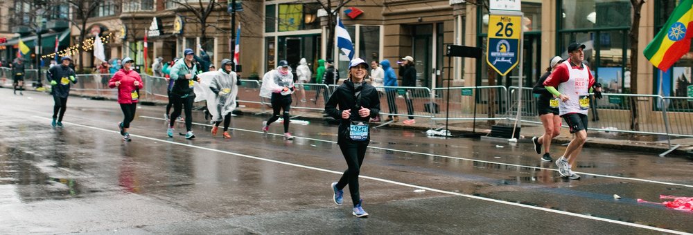 Mile 26 of the 2018 Boston Marathon. Photo by Tina Florance