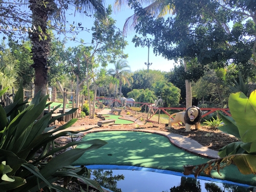   Mini-Golf   Pick your putt-putt battleground! The African Course or the Animal Course? Or both! Each have 18 holes, newly laid greens and a lush landscape, these wild and winding courses are a jungle oasis in the middle of Vero Beach!  � 