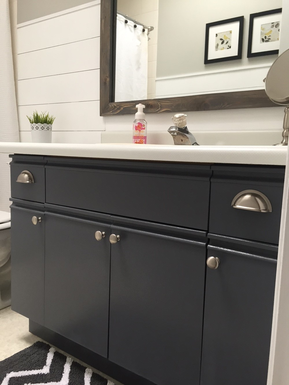 Bathroom Update + How to Paint Laminate Cabinets — The ...