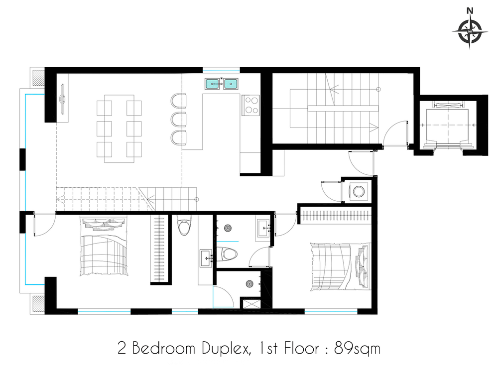 contemporary 2 bedroom duplex perfect for families | habitat