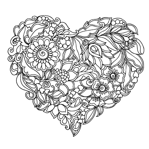 valentines abstract coloring pages - photo #48