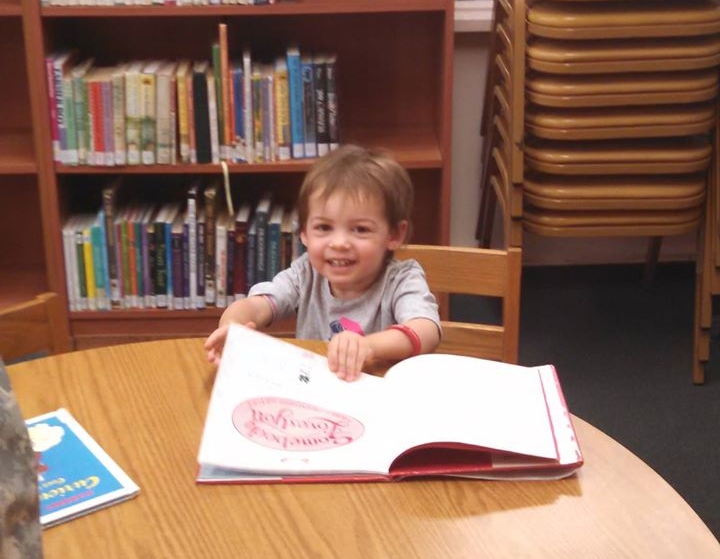 Irie enjoying her time at the local public library
