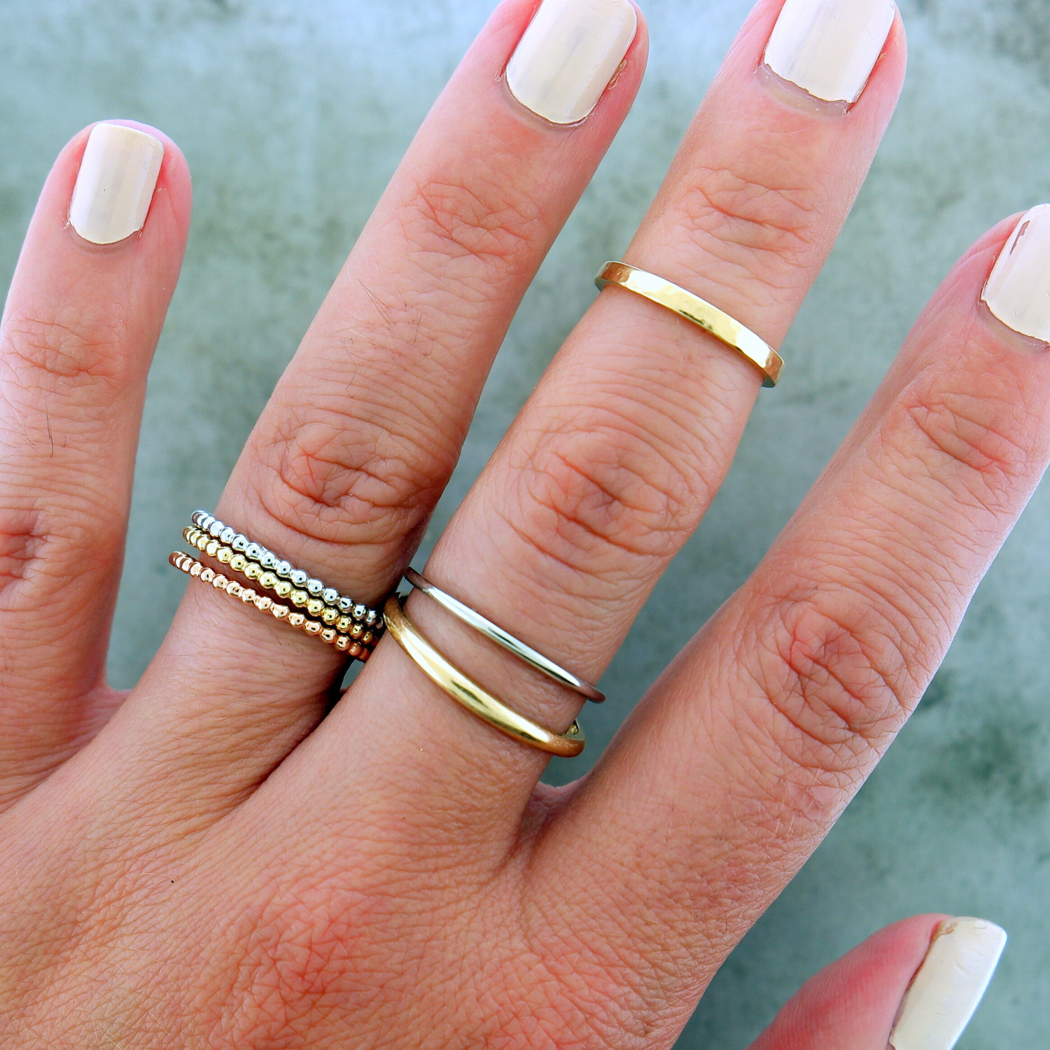 Ring Stack featuring "Threes Company", "Get Hammered", "Stay Gold" &amp; "Ultra Slim"