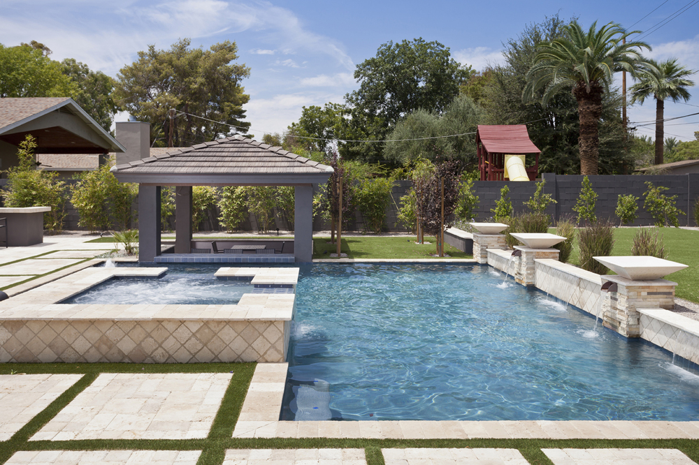 Geometric Swimming Pool Designs — Presidential Pools, Spas & Patio of ...