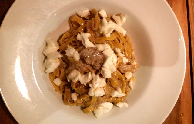 Tagliatelle with mushroom sauce at Pasta Remoli review