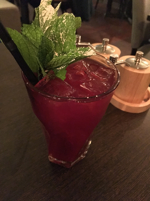 Raspberry shrub cocktail at VOC - review