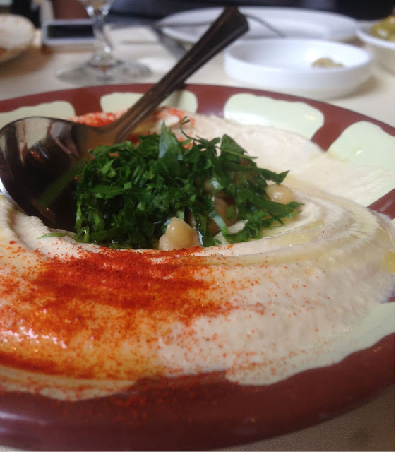 Hummus at Maroush Gardens restaurant