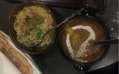 Dal and rice at Lotus restaurant London