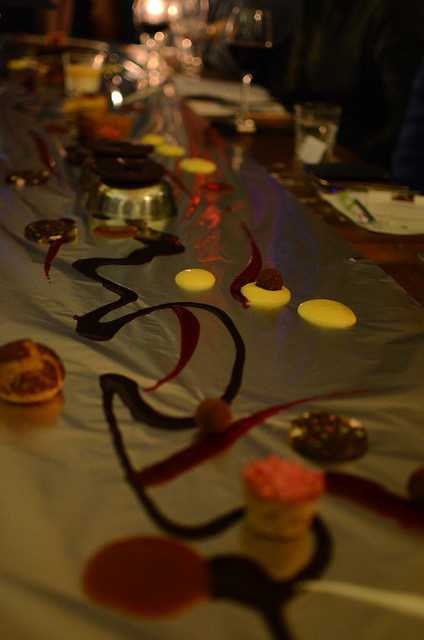 Dessert course at tabl event