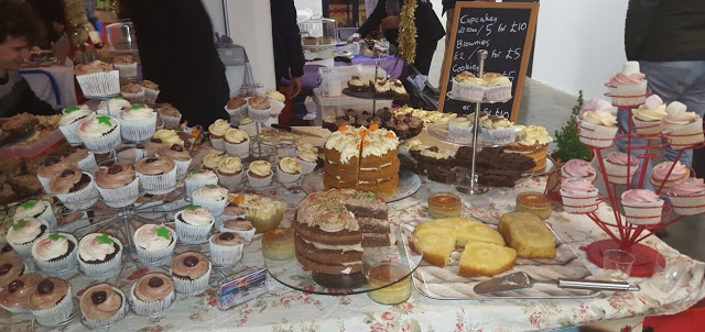 Cake stand at Foodies Festival Christmas