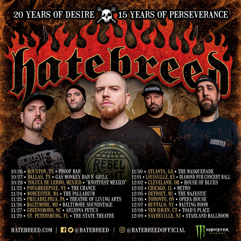 HATEBREED ARE CELEBRATING 20 YEARS OF "DESIRE" AND 15 YEARS OF