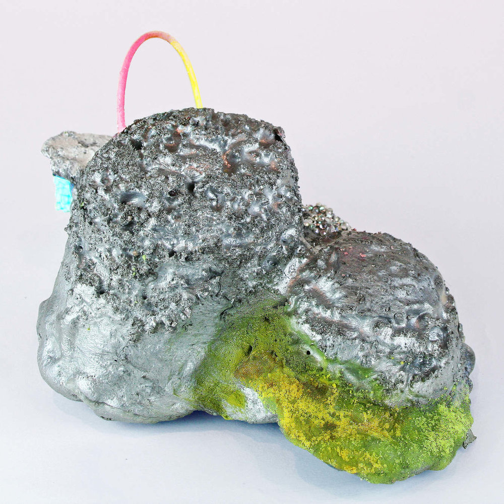 Test Tube Baby No. 1, Cast aluminum, wax, urethane, plastic, resin, plaster, paint, spray paint, Floam, Silly Putty, toys, found objects, 10 x 5 x 5 inches, 2016