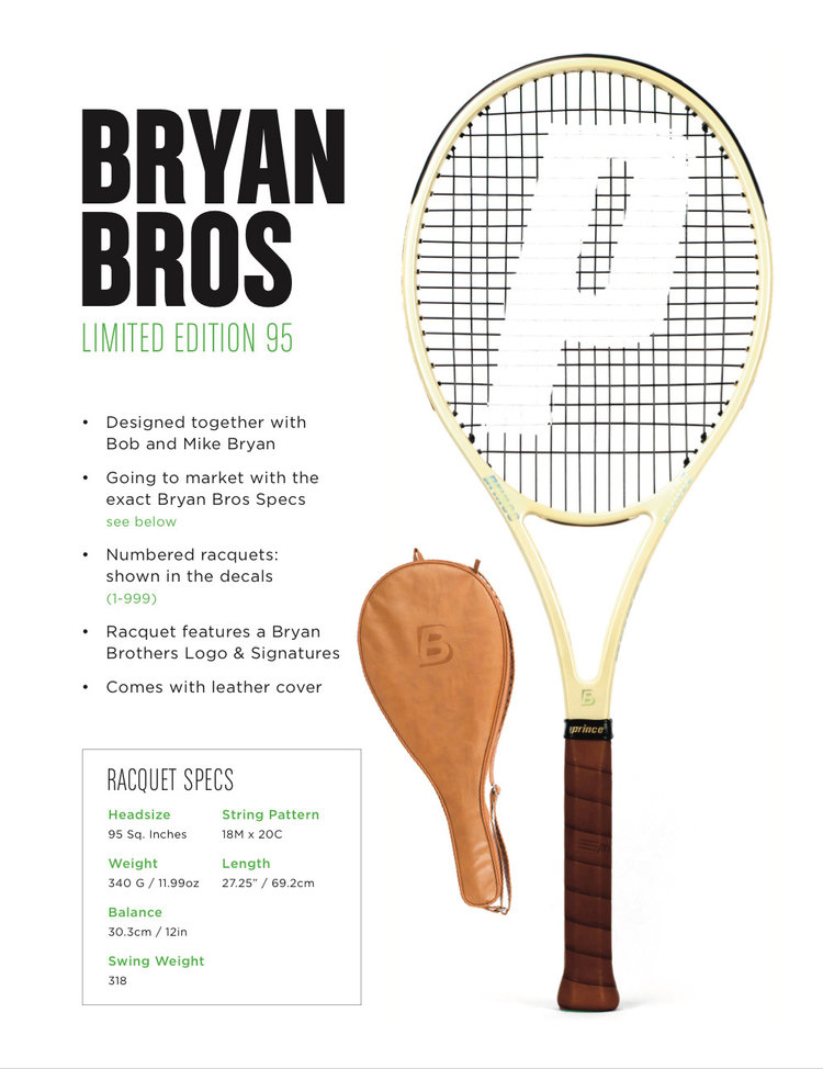 12-Pack White/Gold Tennis Bag Prince Tour Team Bryan Brothers LTD 