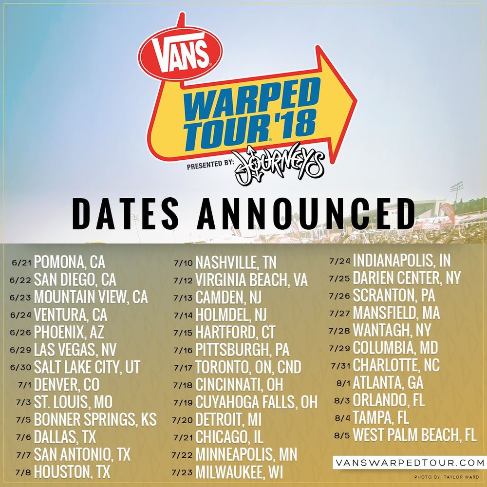 lineup warped tour 2019