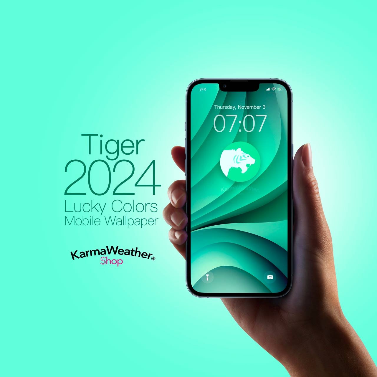 Feng Shui Tiger Zodiac 2024 Lucky Color Smartphone Wallpaper | Propel ...