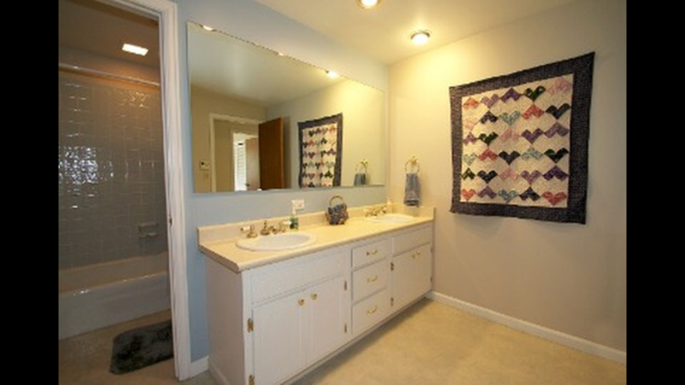 The guest bathroom that was added to the master bathroom and master closet.