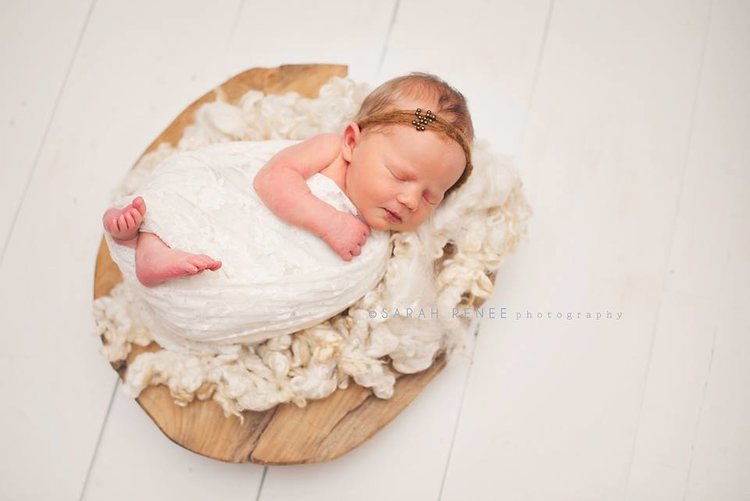 Newborn photos with DIY shiplap wall