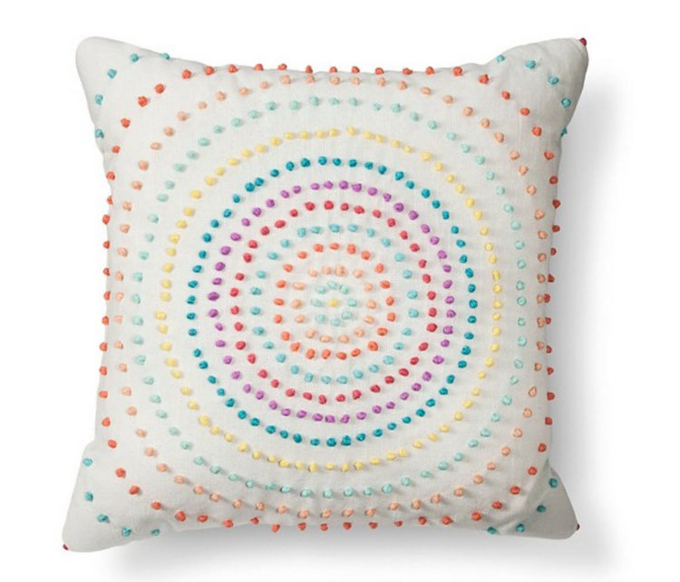 Colorful pillow for the playroom