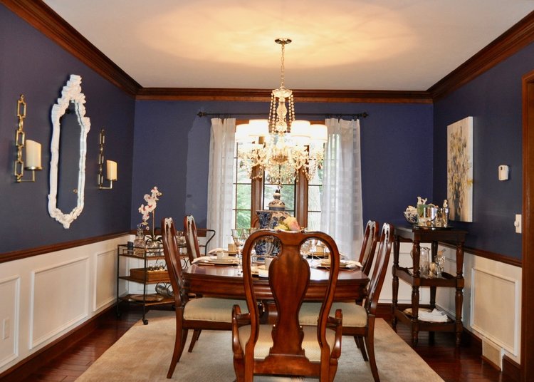 Warm and inviting dining room