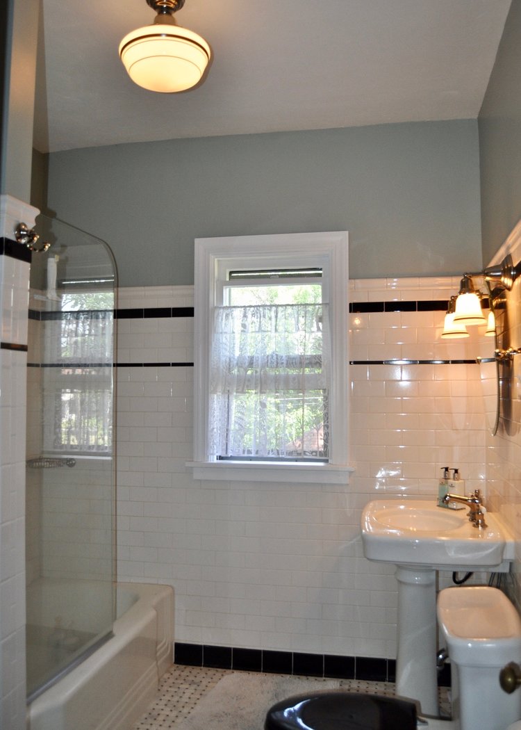 Renovated bathroom with 1920's finishes