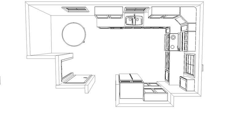 Kitchen layout 3 - the breakfast nook