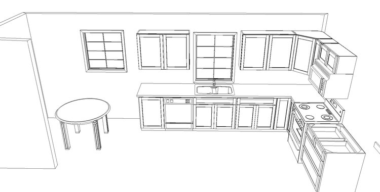 Cabinet layout for Drummond Flip House
