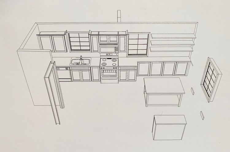 Kitchen layout 2 - the table