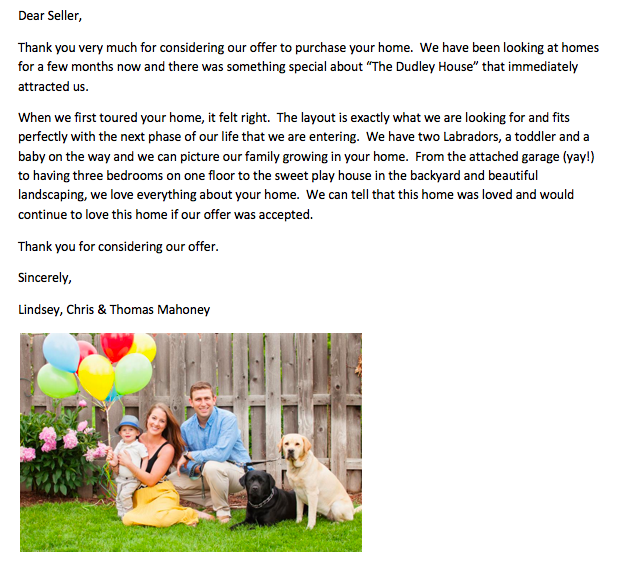 The love letter we wrote to the owners of our last home.