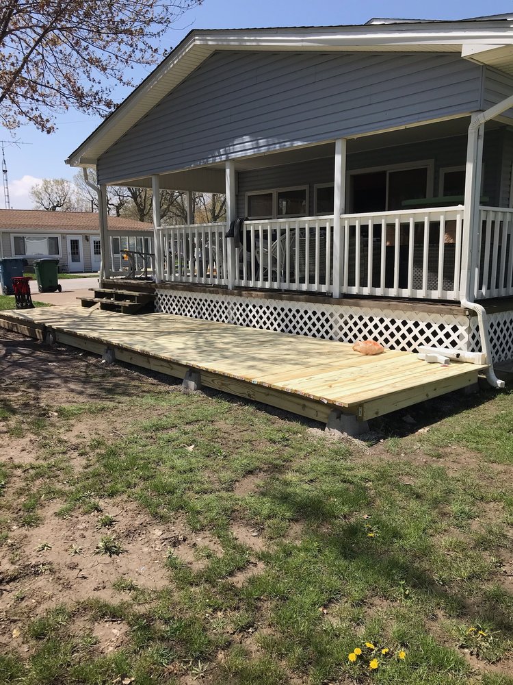 The new deck that Chris helped my parents build at their cottage in Port Clinton.