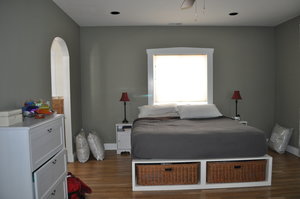 Master bedroom before updates at flip 2