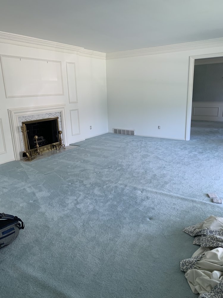 One project is removing the carpet & installing hardwood floors