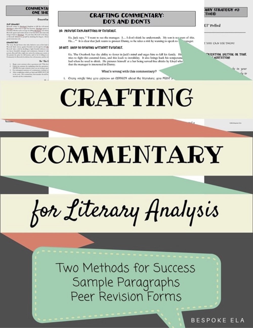 how to write a commentary essay for english