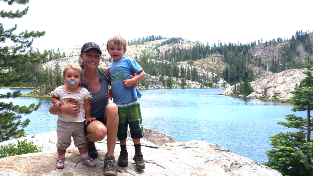 Backpacking in the Sierras with my kids. 
