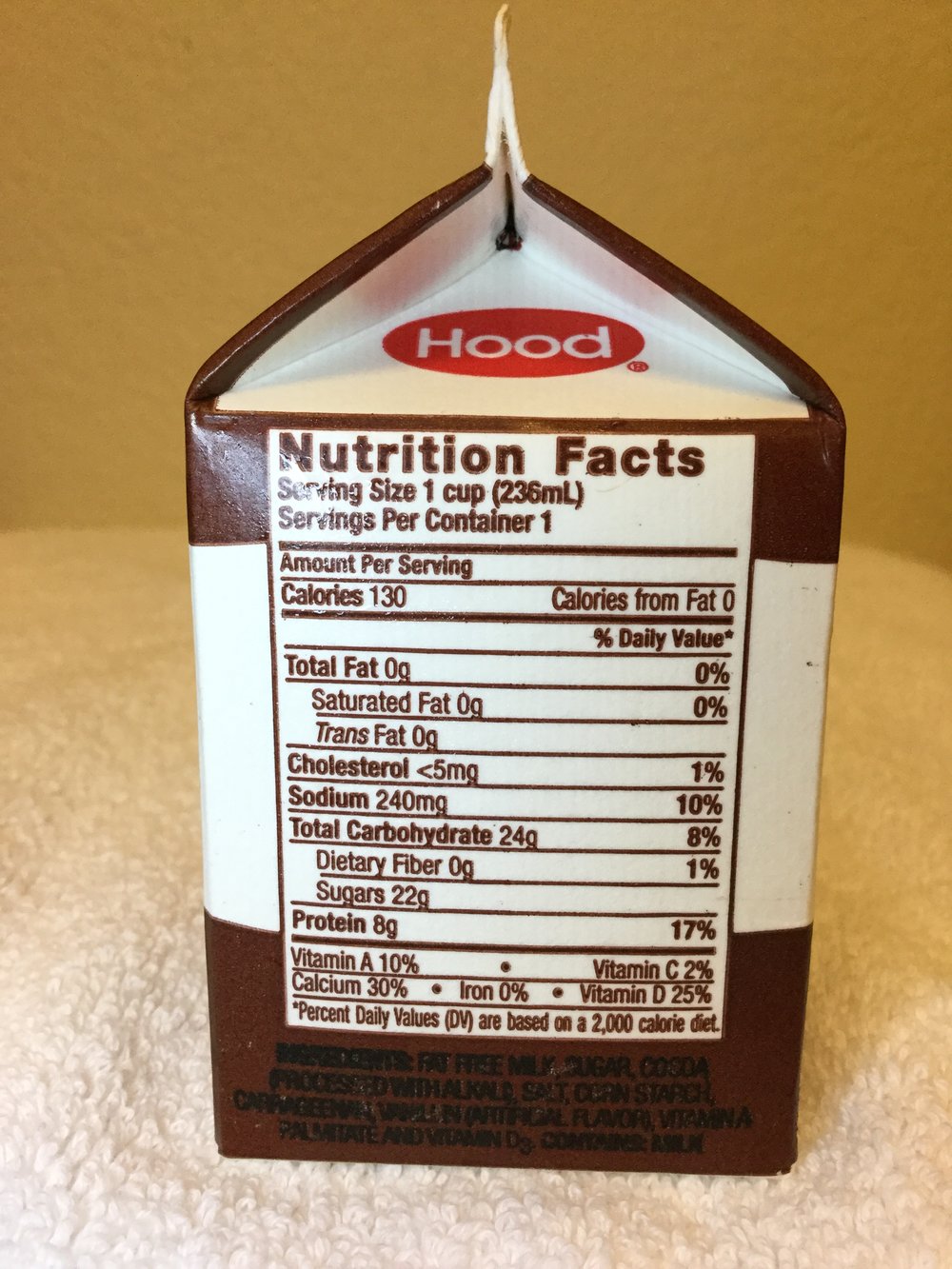 hood chocolate milk fat free milk — afoolzerrand