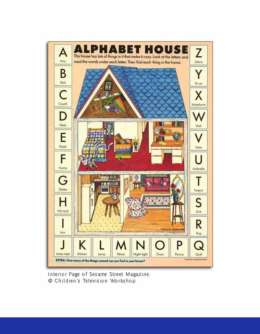 Alphabet House Illustration 