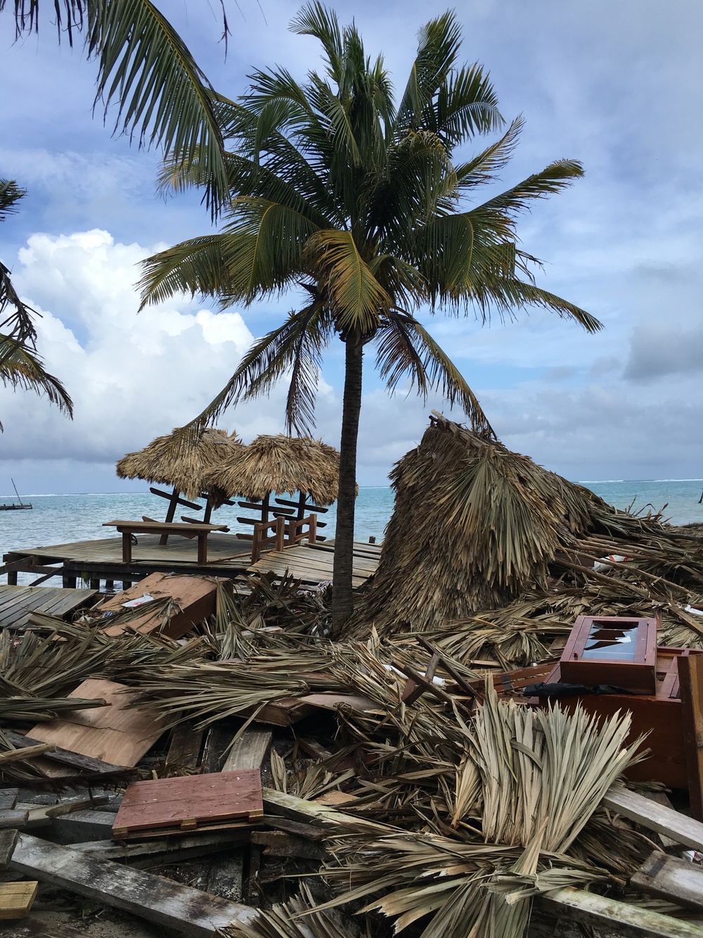 Aftermath of Hurricane Earl on Ambergris Caye