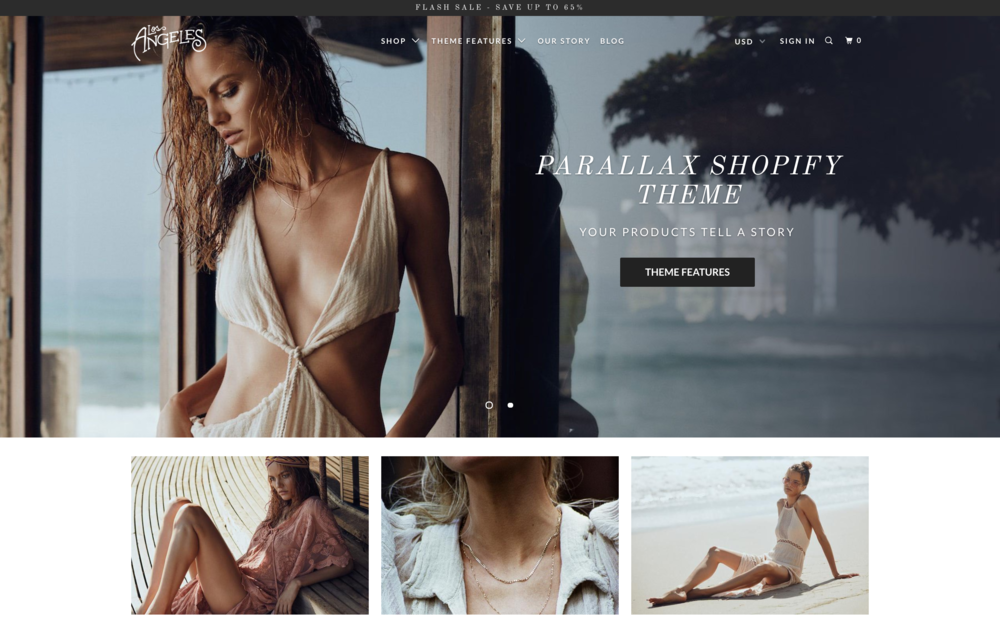 Parallax Theme  best shopify themes