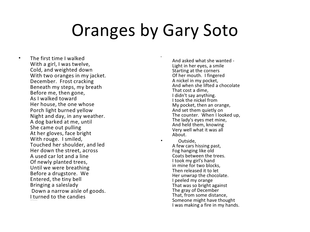 oranges by gary soto full text