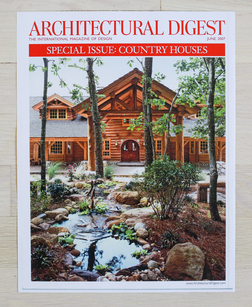   A    rchitectural Digest  , June 2006, Country Houses Issue. Editor-in-Chief, Paige Rense-Noland. Art Director, Jeffrey Nemeroff. Senior Editor (Architecture) and Real Estate Editor,&nbsp;Richard Olsen. Conde Nast Publications, Inc. 