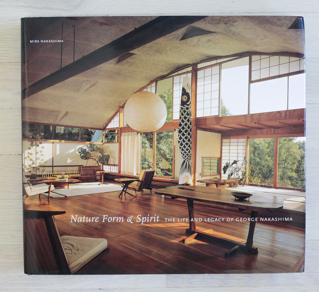   Nature, Form &amp; Spirit: The Life and Legacy of George Nakashima  by Mira Nakashima. Acquisition and Development, Richard Olsen. Edited by Elaine Stainton, Diana Murphy, and Richard Olsen. Binocular, Graphic Design. Maria Pia Gramaglia, Production Manager. Harry N. Abrams, Inc., Publishers. 