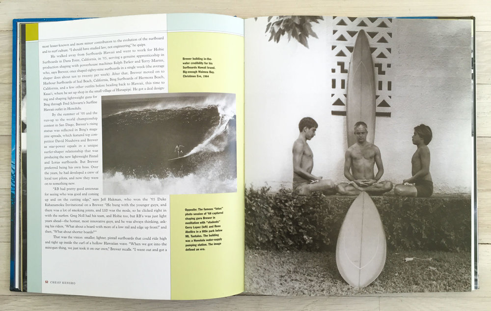   The Way of the Surfer  by Drew Kampion. Concept and Acquisition by Richard Olsen. Russell Hassell, Graphic Design. Stanley Redfern, Production Manager. Harry N. Abrams, Inc., Publishers. 