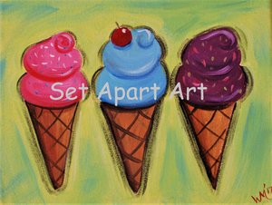 Kids Paint Day- Ice Cream