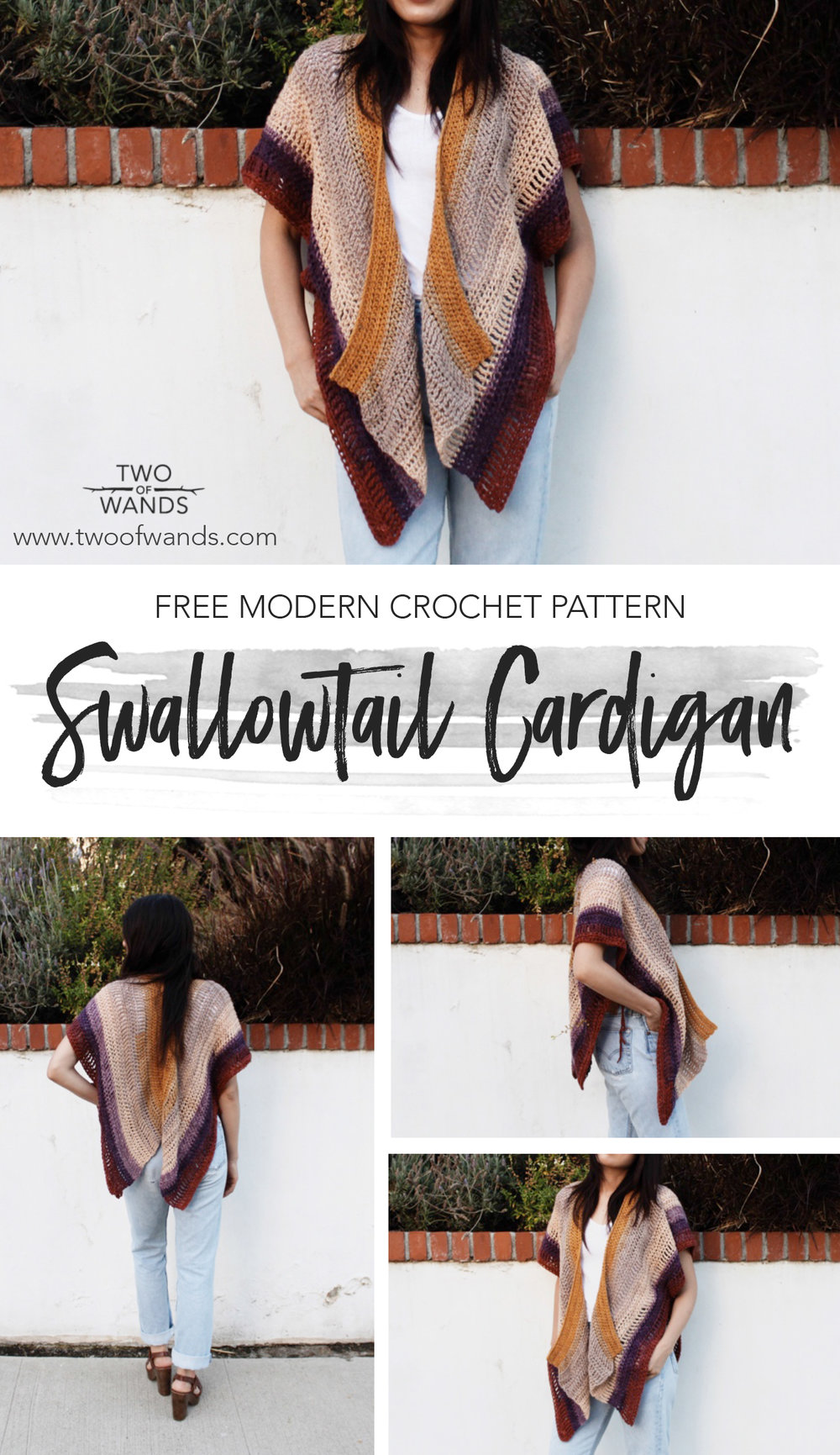 Swallowtail Cardigan pattern by Two of Wands