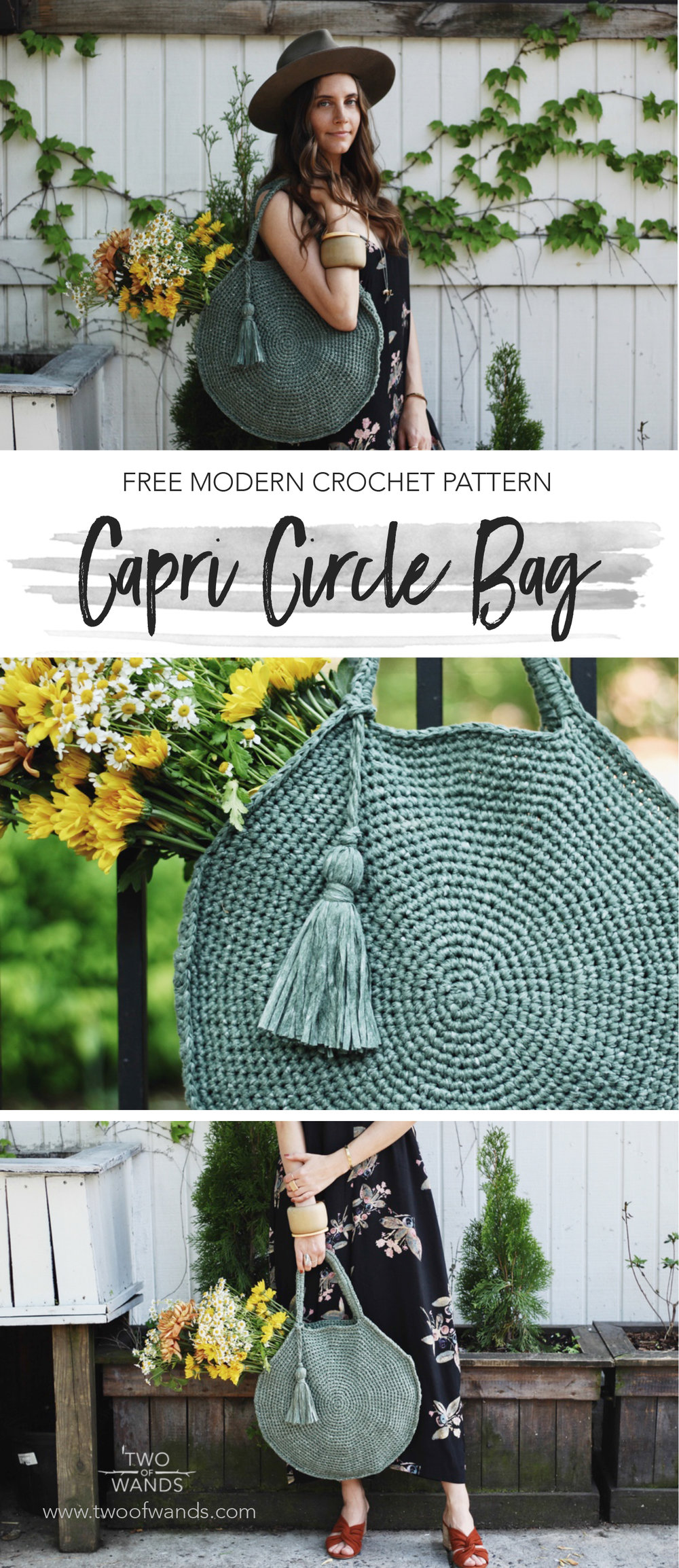 Capri Circle Bag pattern by Two of Wands