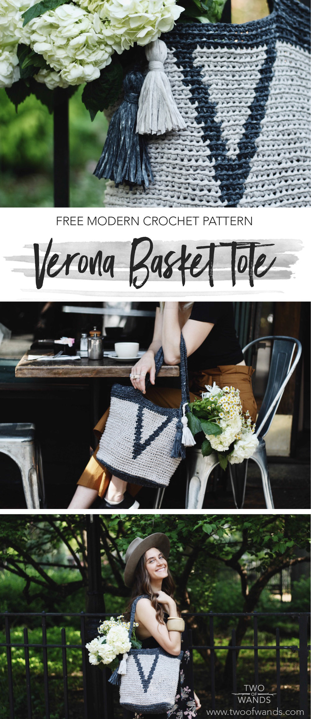 Verona Basket Tote pattern by Two of Wands